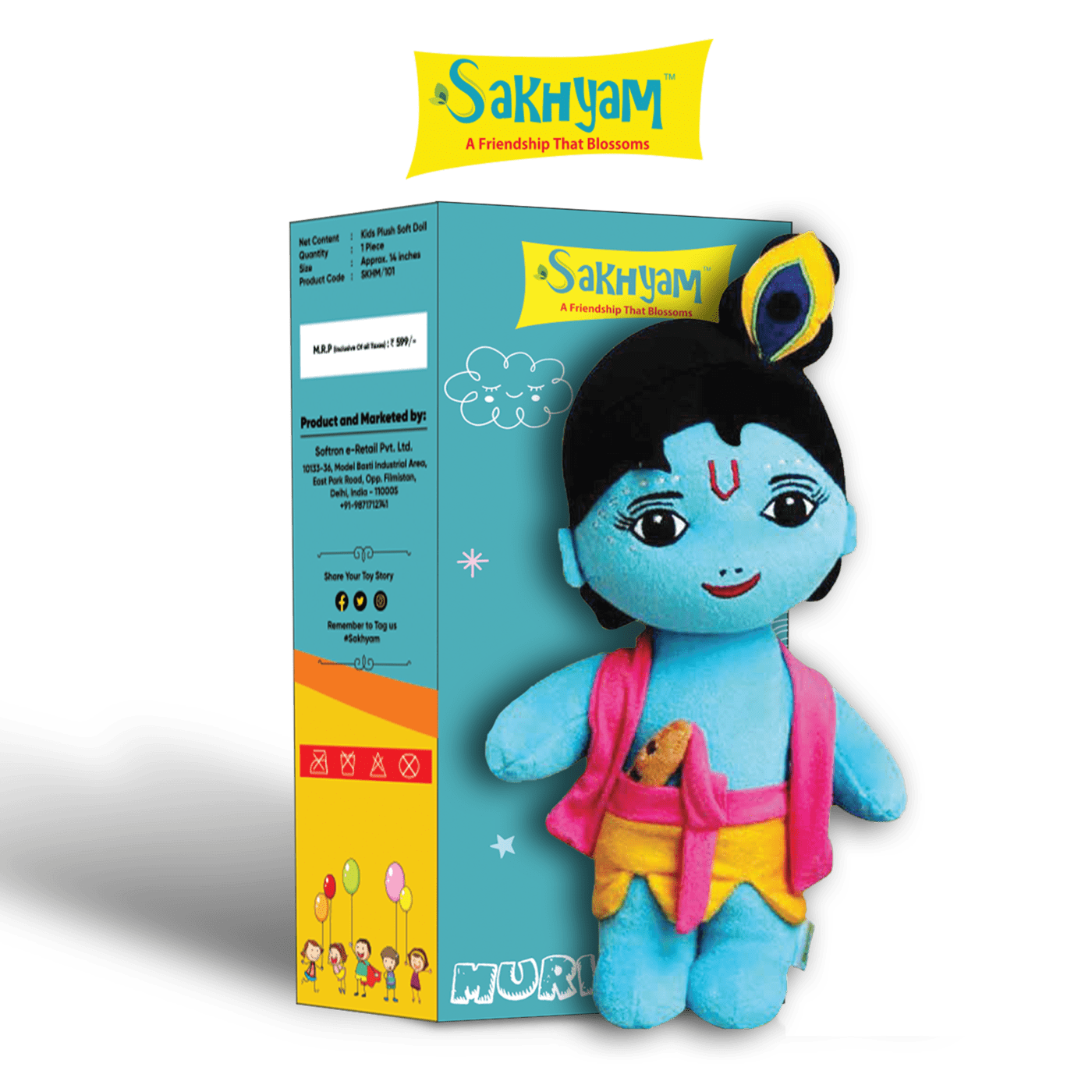 Sakshyam Murlidhar Krishna Soft Dolls (Toys)
