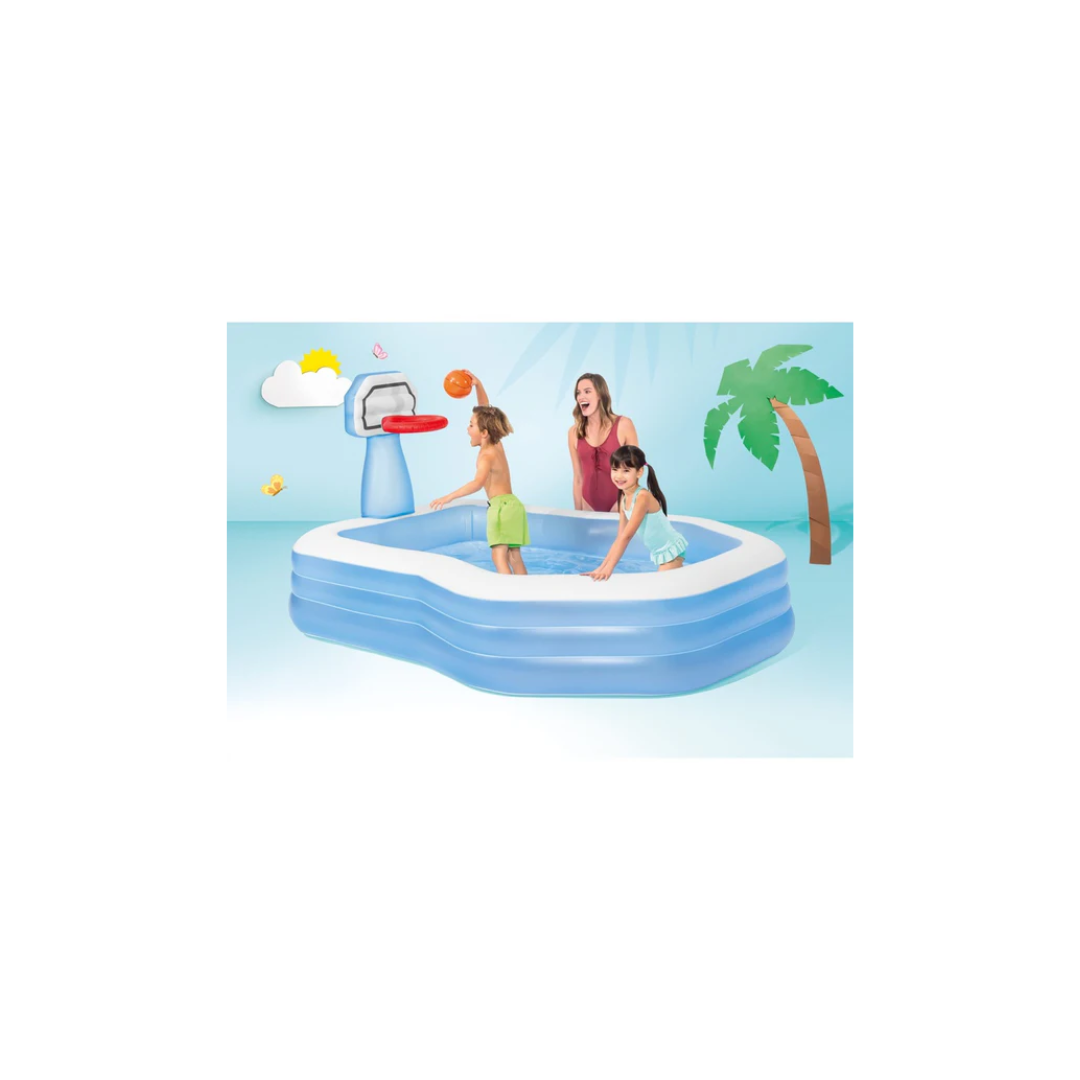 Intex Swim Center Shootin' Hoops Inflatable Pool 2.57m x 1.88m 57183