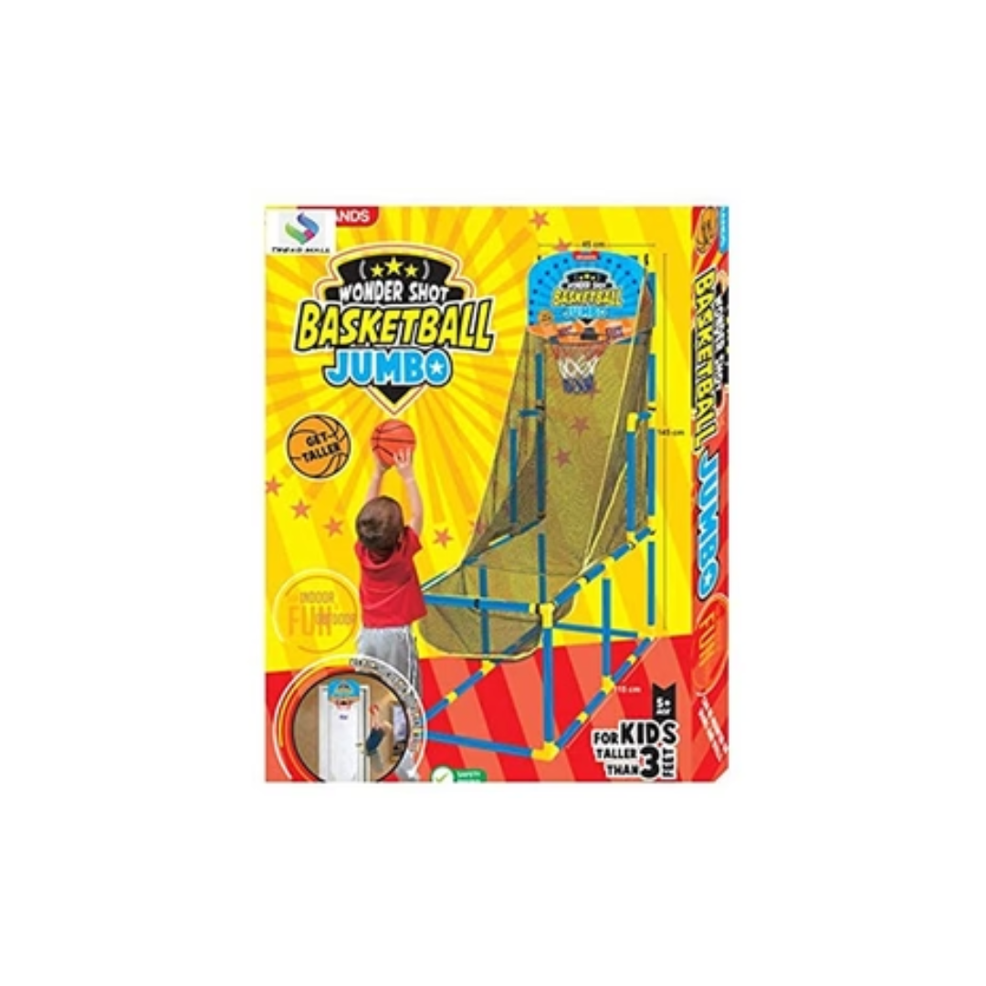 Wonder Shot Jumbo Basket Ball Set Net for Indoor/Outdoor Playing | (Multi Color) EDS-46
