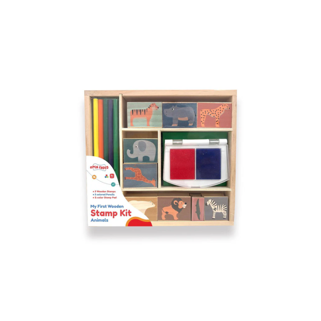 Open Ended My First Wooden Stamp Kit - Animal