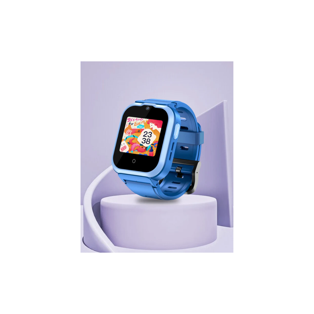 Spiky Cyclops 4g Video & Voice Calling Dewatering Waterproof Kids Smartwatch - Normal Blue