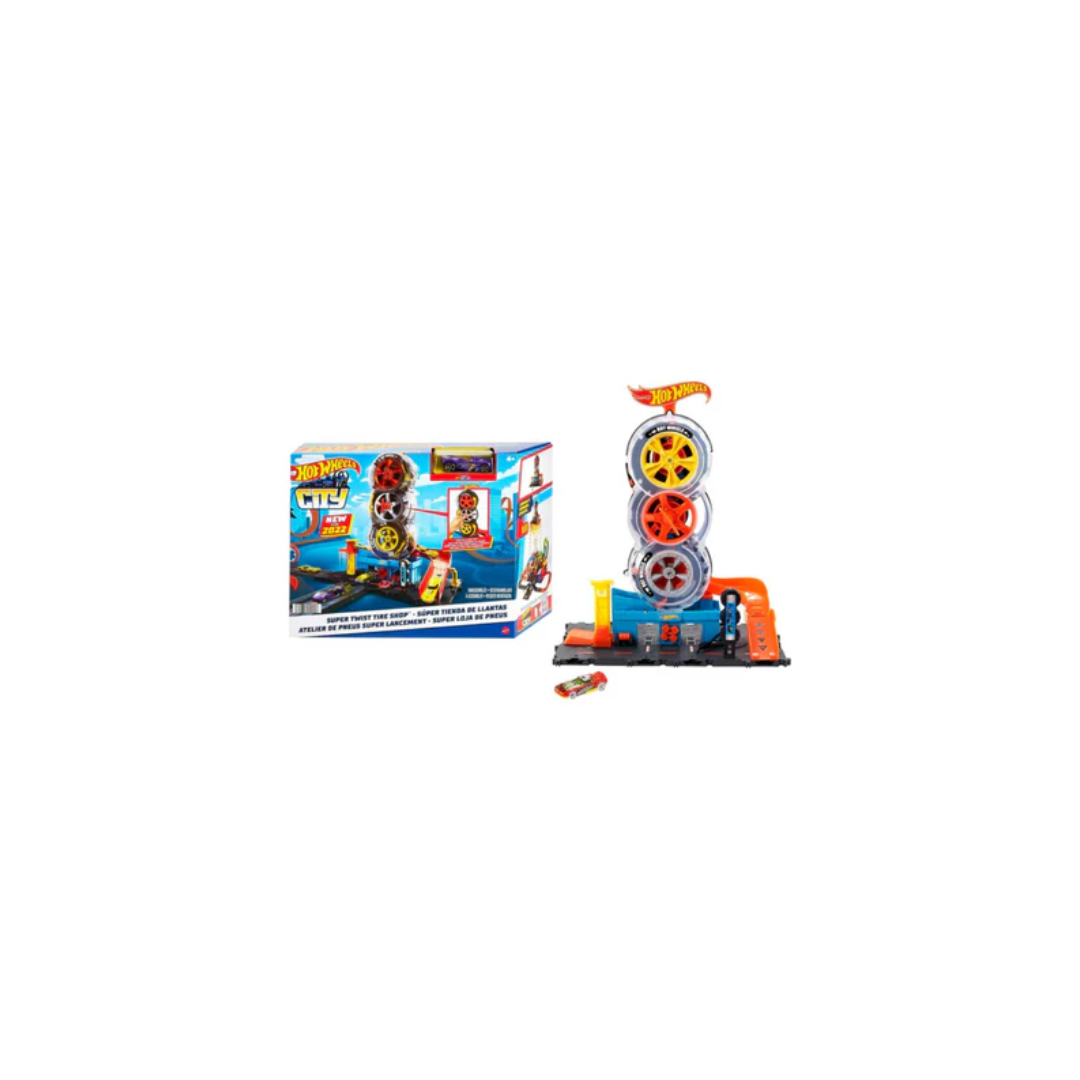 Mattel Hot Wheels City Super Twist Tire Shop
