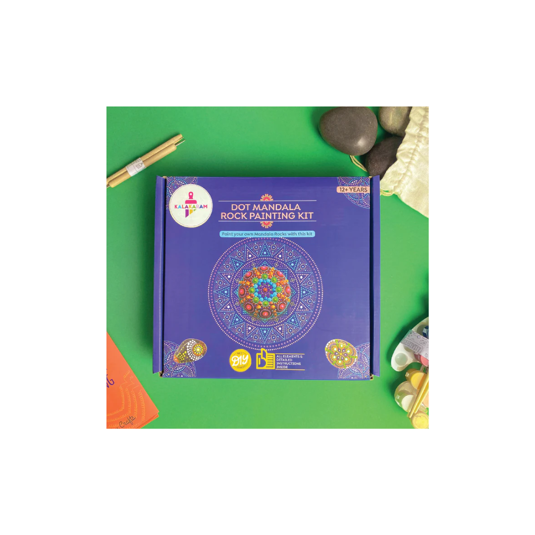 Kalakaram Dot Mandala Art Rock Painting Kit