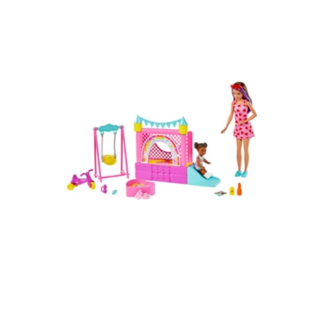 Barbie Skipper Babysitters Inc. Bounce House Playset with Dolls & high quality Accessories