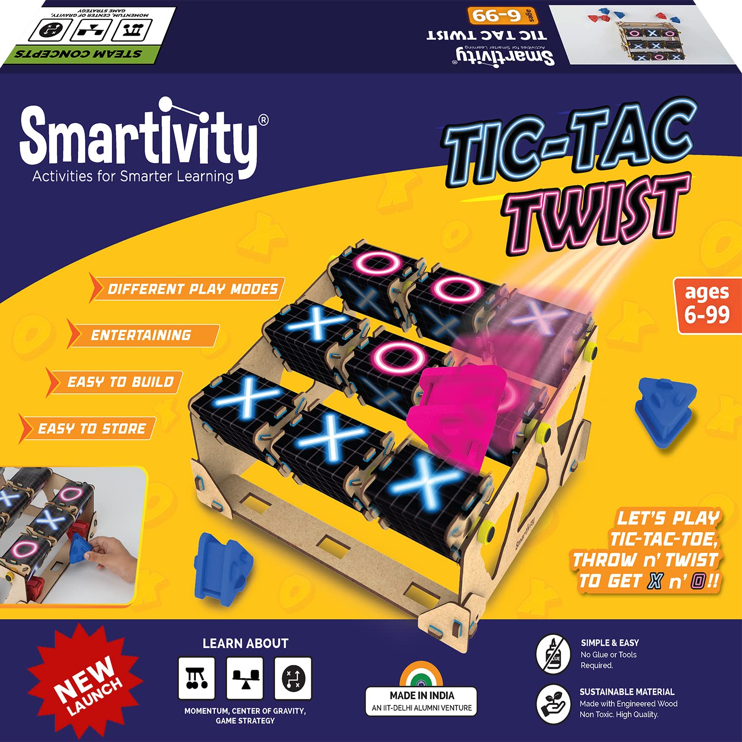 Smartivity Tic Tac Twist STEM DIY Fun Game