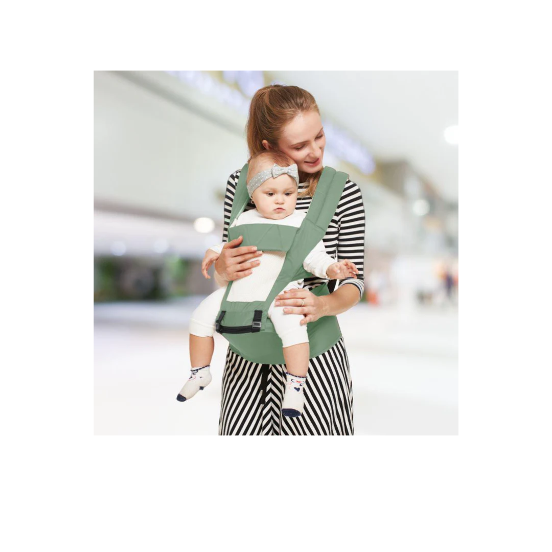 R for Rabbbit Upsy Daisy Baby Carrier With 4 In 1 Carry Position, 100% Cotton Fabric Green