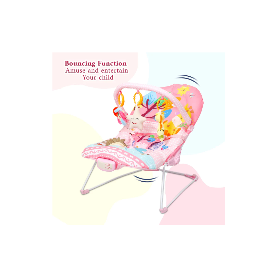 Mee Mee Baby Bouncer Cum Rocker Chair for Newborns to Toddlers Pink