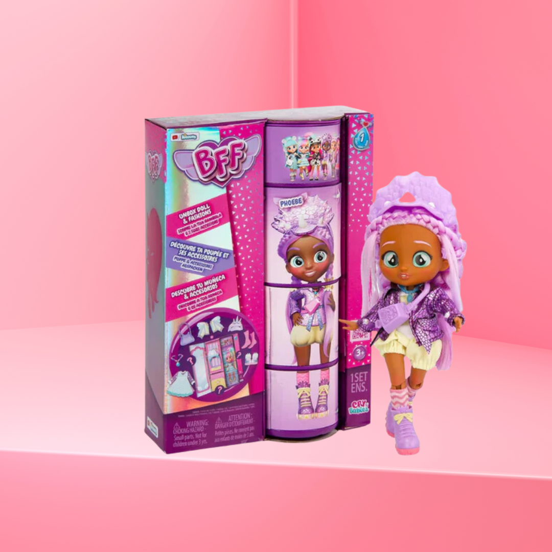 Imc Toys Cry Babies BFF Phoebe Fashion Doll with 9+ Surprises