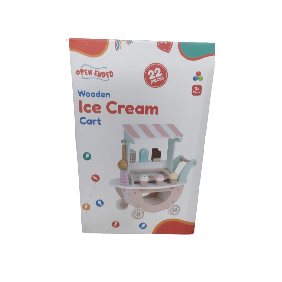 Open Ended Wooden Ice Cream Cart