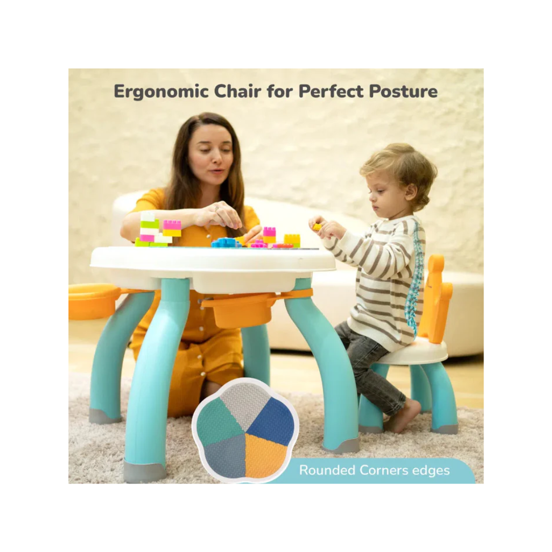 R for Rabbit Little Genius Regal Kids Study Table Green