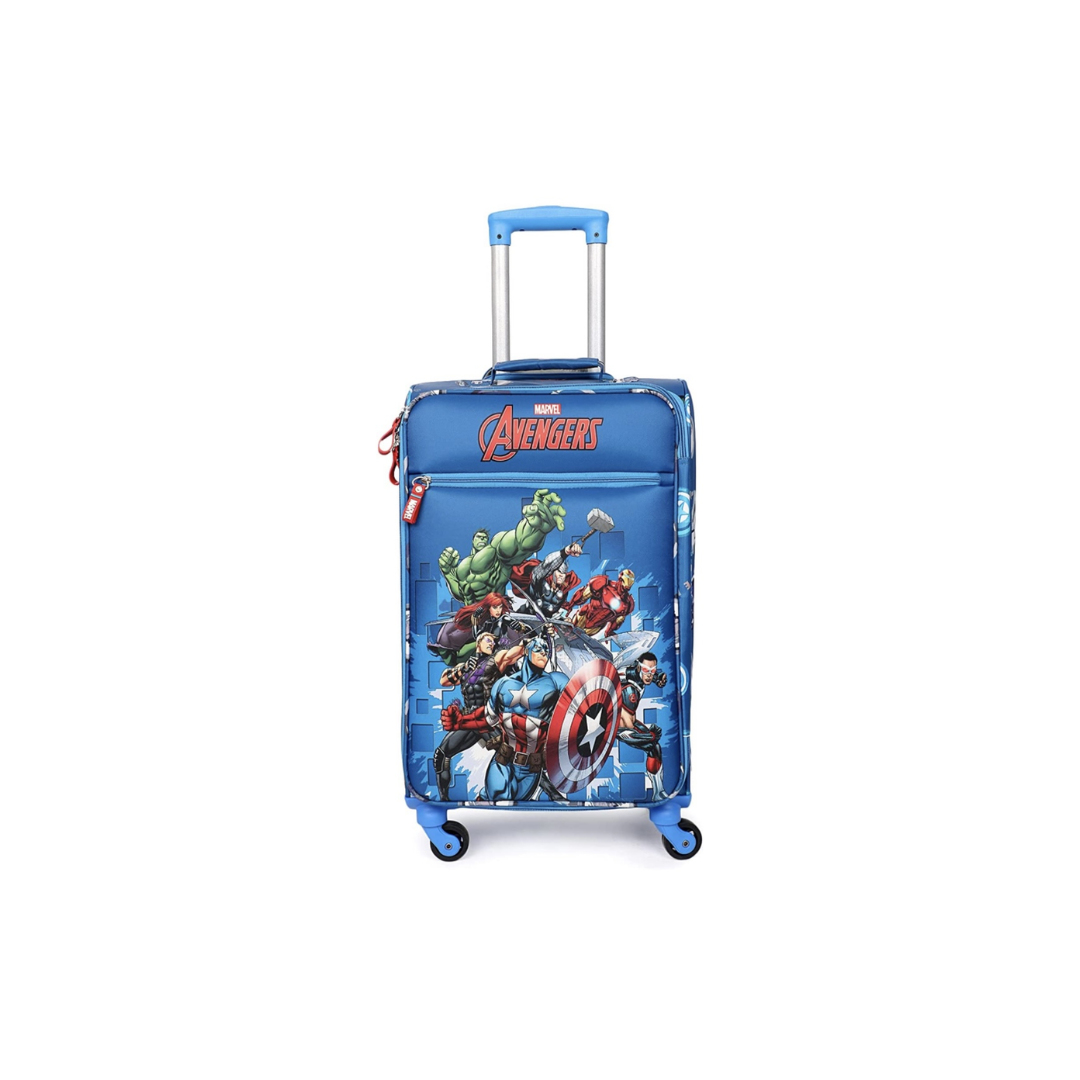 NOVEX Marvel Original Avenger Soft Sided Polyester Kids Trolley Bag for Travel