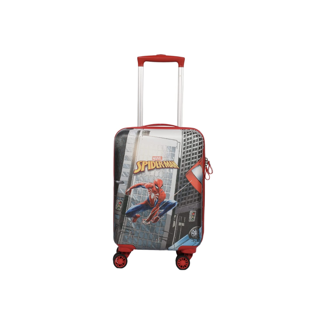 NOVEX Marvel Original Spider-Man Hard Sided Polycarbonate Kids Trolley Bag for Travel (Red)