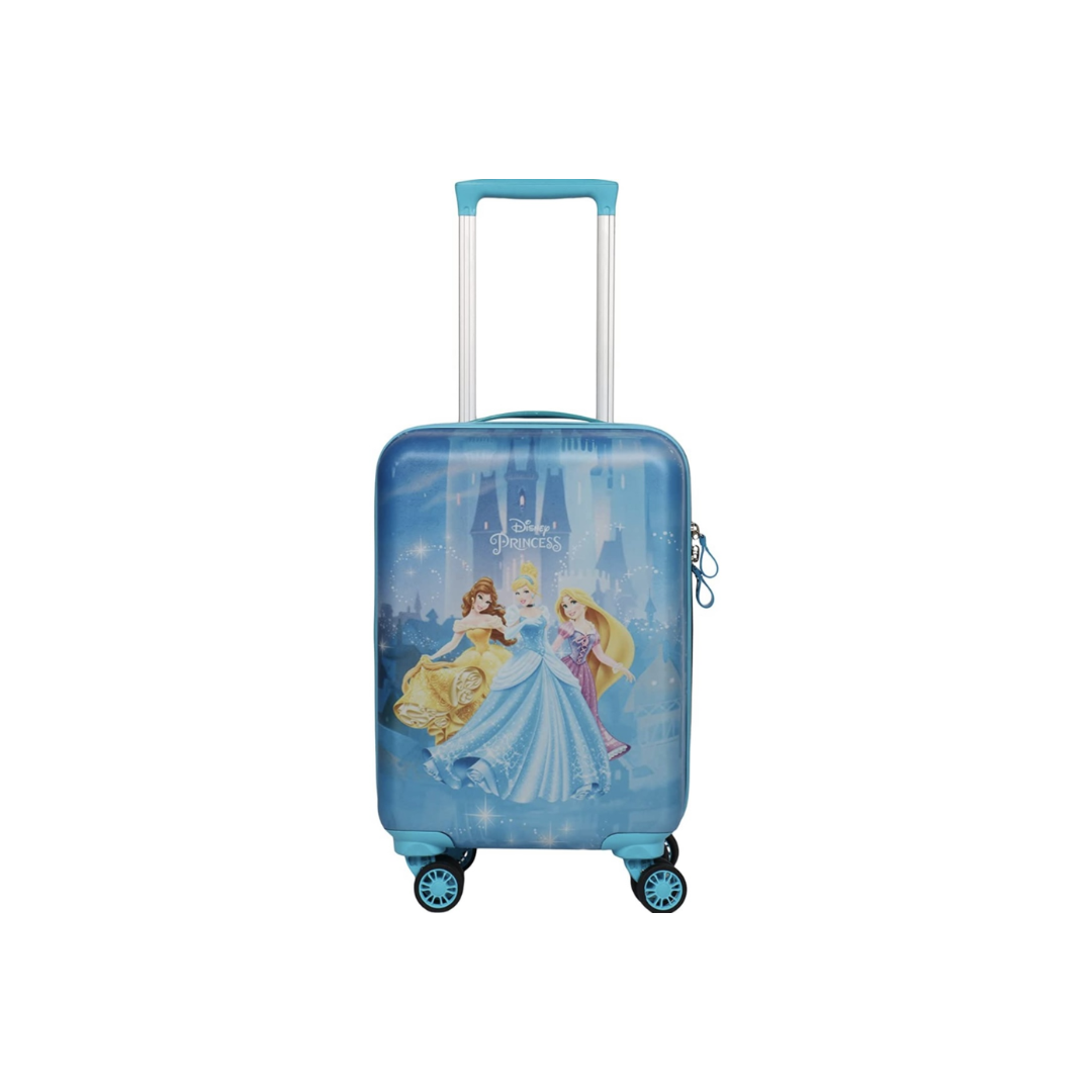 NOVEX Disney Original Princess Hard Sided Polycarbonate Kids Trolley Bag for Travel (Blue)