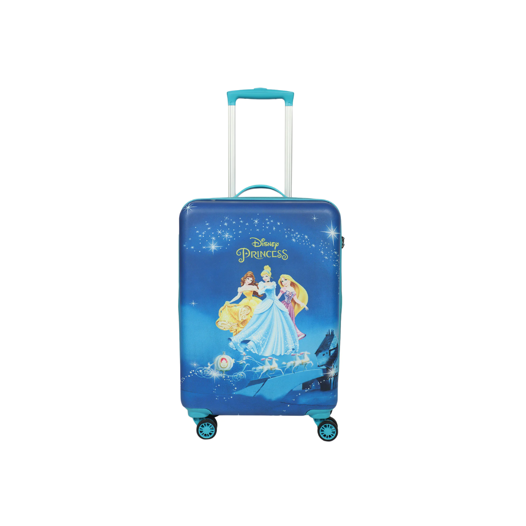NOVEX Disney Original Princess Hard Sided Polycarbonate Kids Trolley Bag for Travel (Blue)
