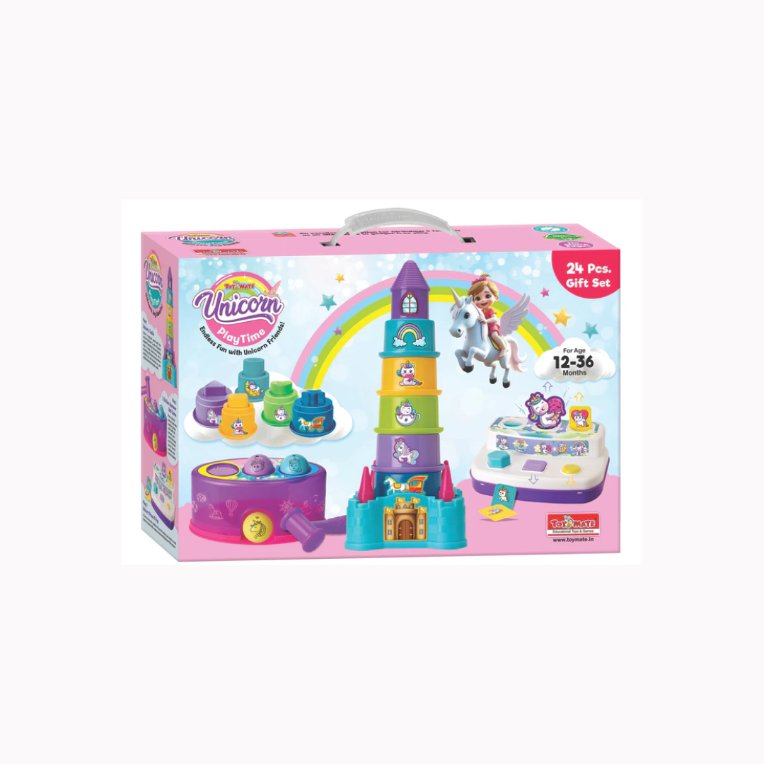 Toymate Unicorn Play Time – 24 Pcs Educational Toy Gift Set for Toddlers