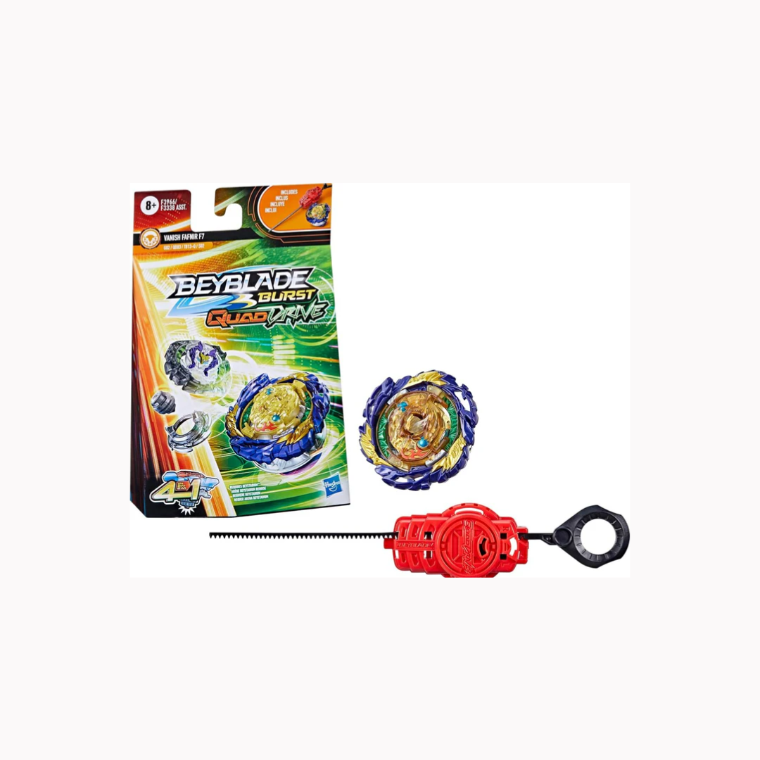 Hasbro Beyblade Burst Quaddrive Vanish Fafnir F7 | Battling Game Top Toy with Launcher