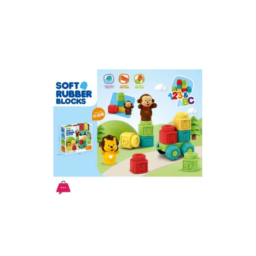 Rainbow Toys Kids Soft Rubber Blocks 26 Pcs
