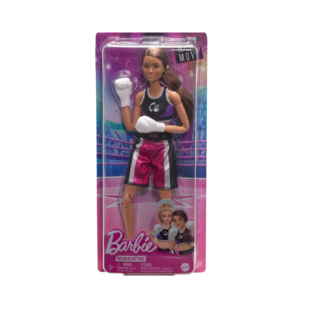 Mattel Barbie Made to Move Doll Accessories, Brunette Boxer