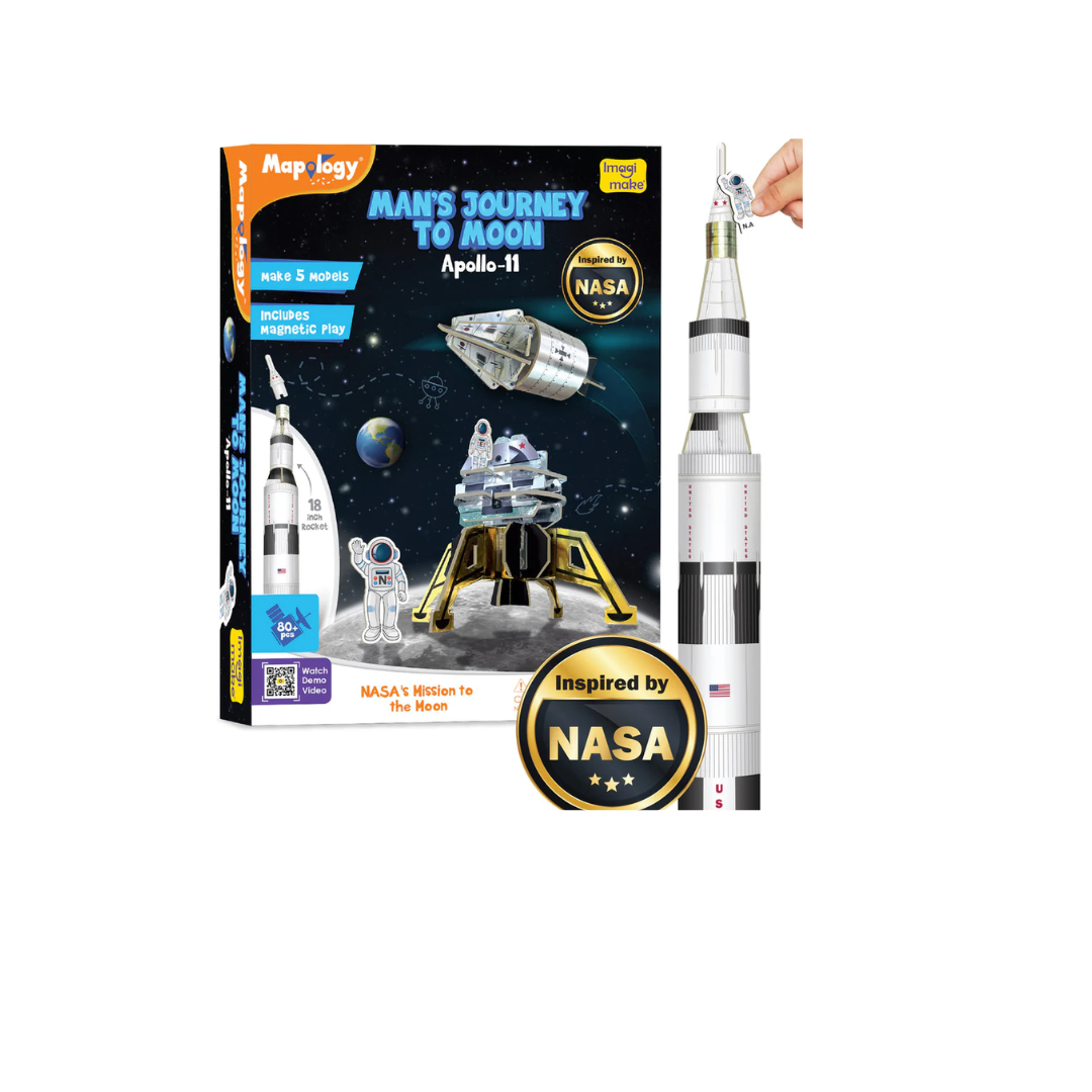 Imagimake Mapology Man's Journey To Moon Apollo - 11