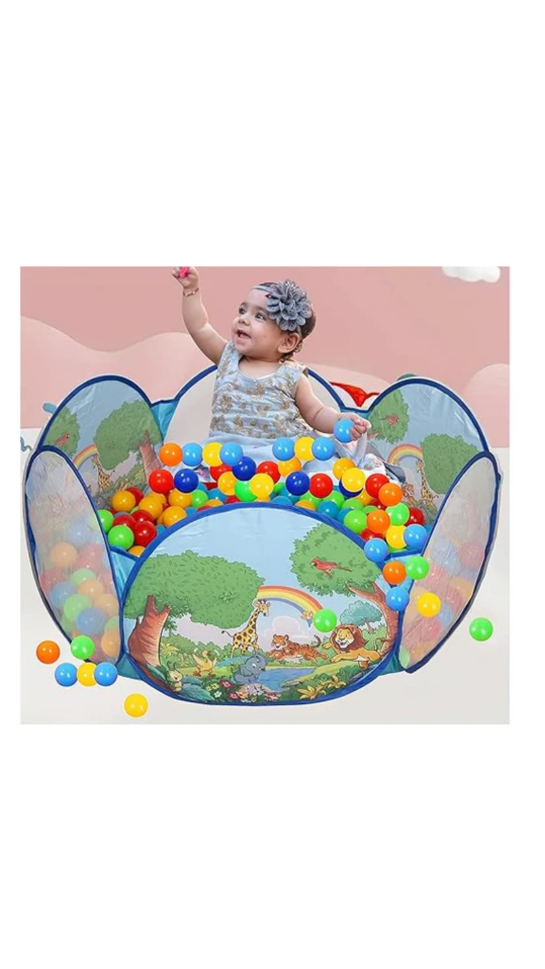 Balak Lotus Ball Pool for Kids Ball Pool with 50 Colorful Balls
