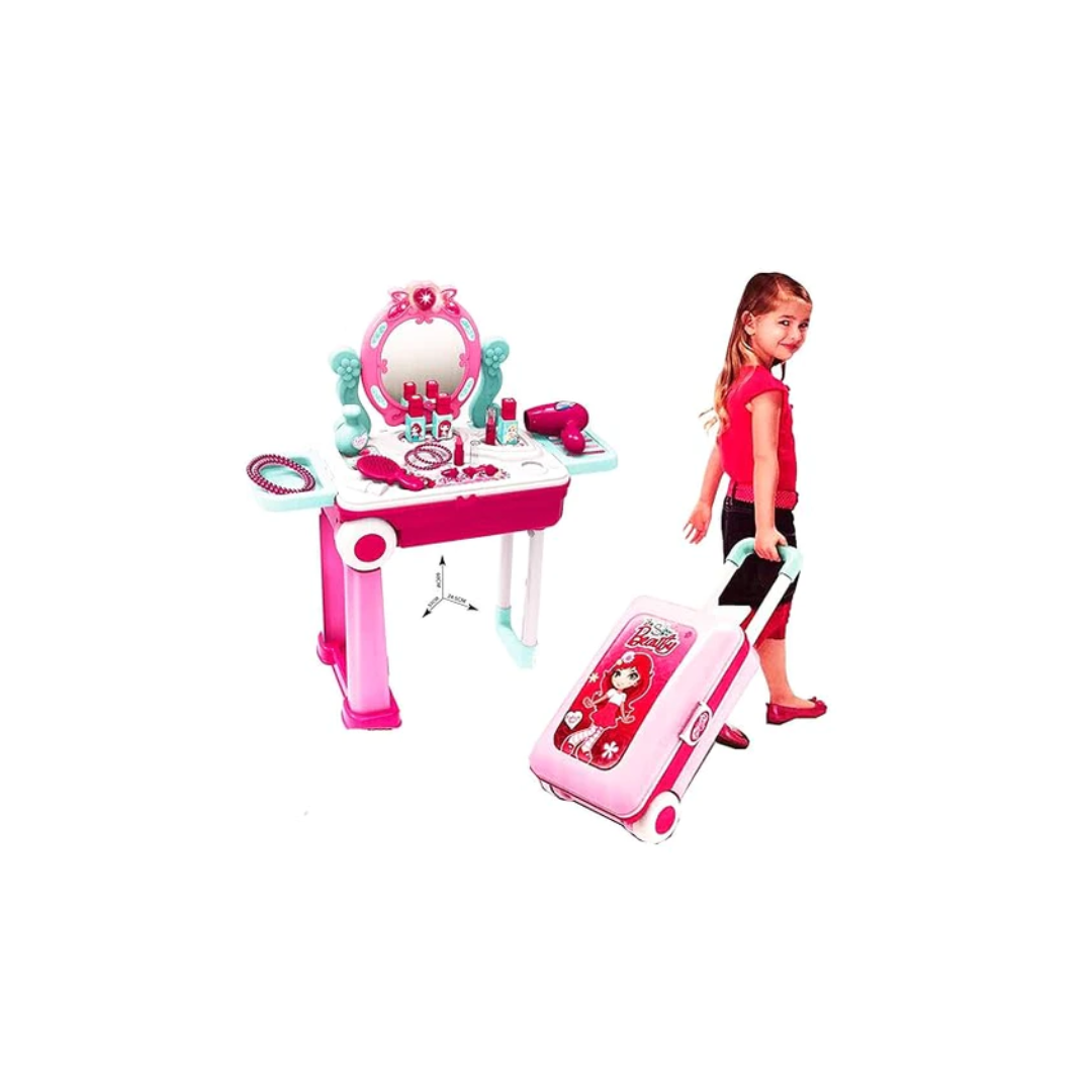 Rainbow Toys Trolley Case Beauty Set for Girls, Makeup Set