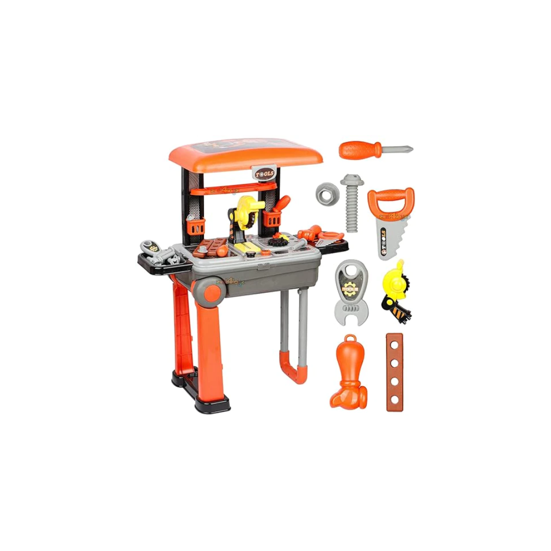 Rainbow Toys Tool Kit for Kids Pretend to Play 2in1 Construction Tool Set