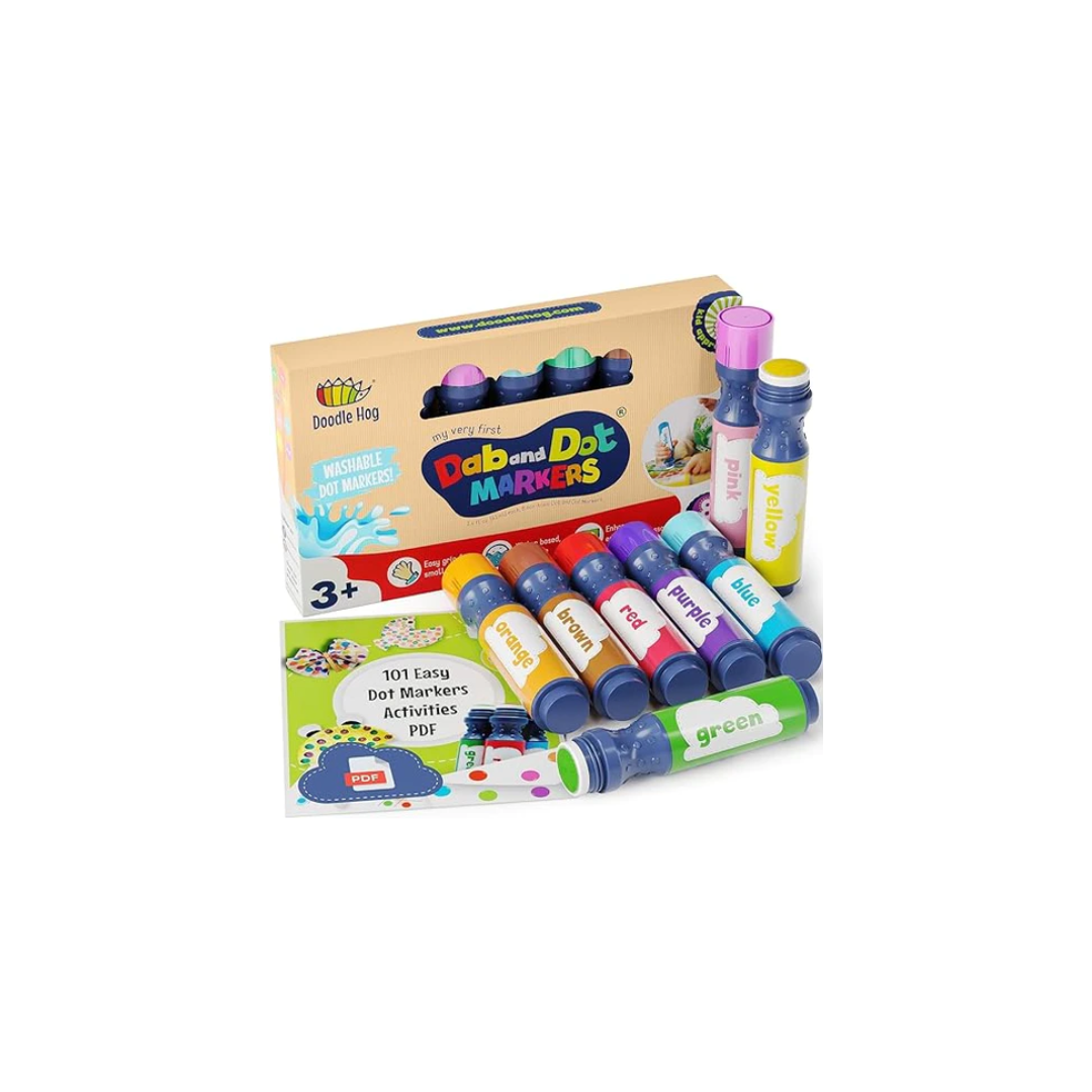 Doodle Hog Dab And Dots  Washable Markers 8Pcs Painting
