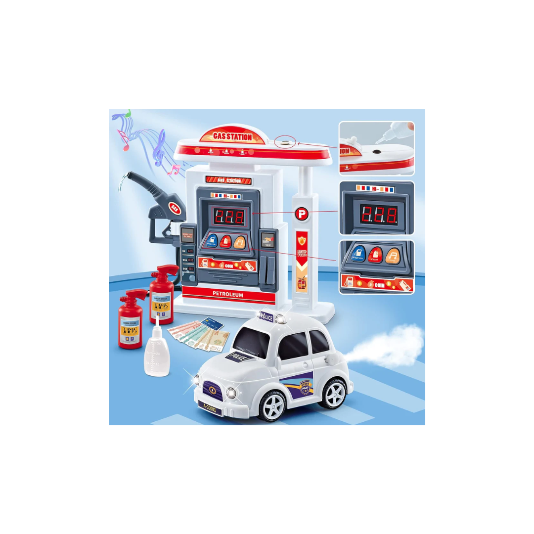 Rainbow Toys Educational Simulated Gas Station Children Toy Set