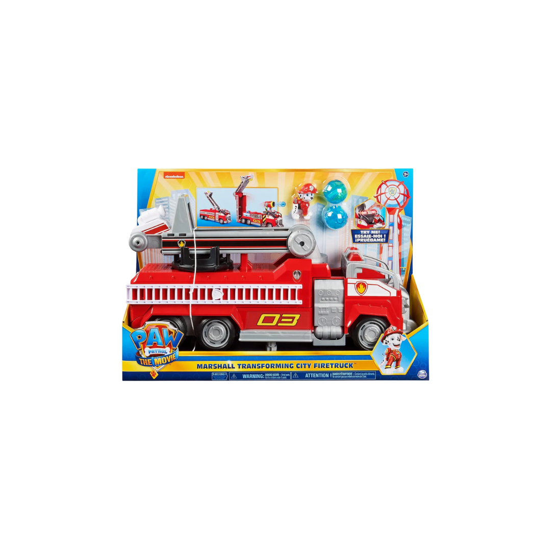 Win Magic Paw Patrol Marshalls Transforming Movie City Fire Truck with Rainbow Toys