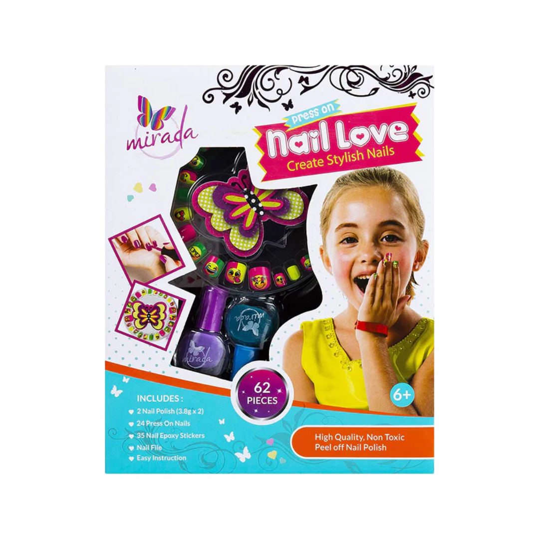 Mirada Press On Nails Love For Kids