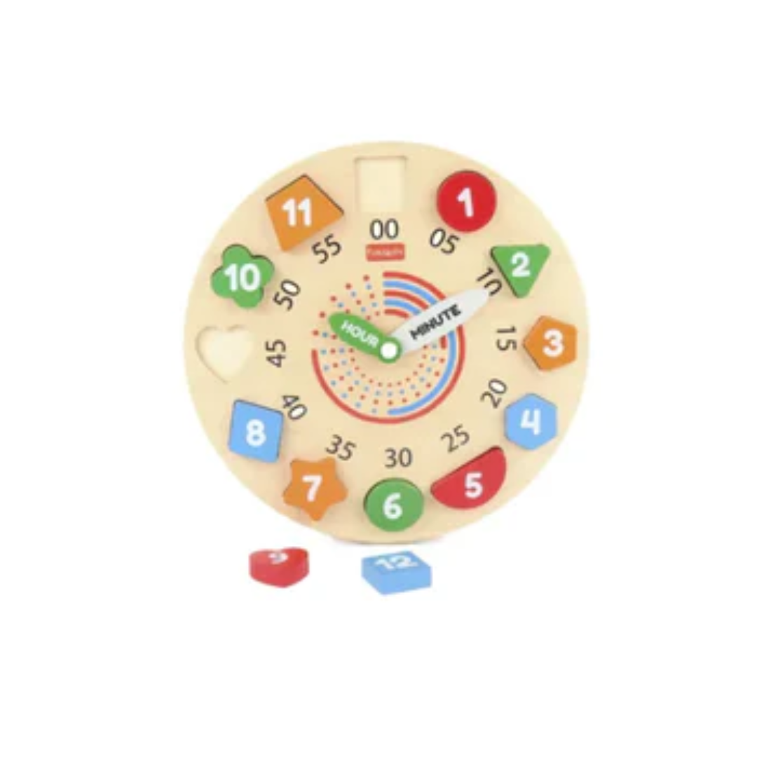 Funskool Giggles Wooden Shape Sorter My Clock Toy