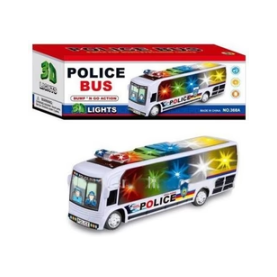 Rainbow Toys Police Bus with 3D Lights & Music 