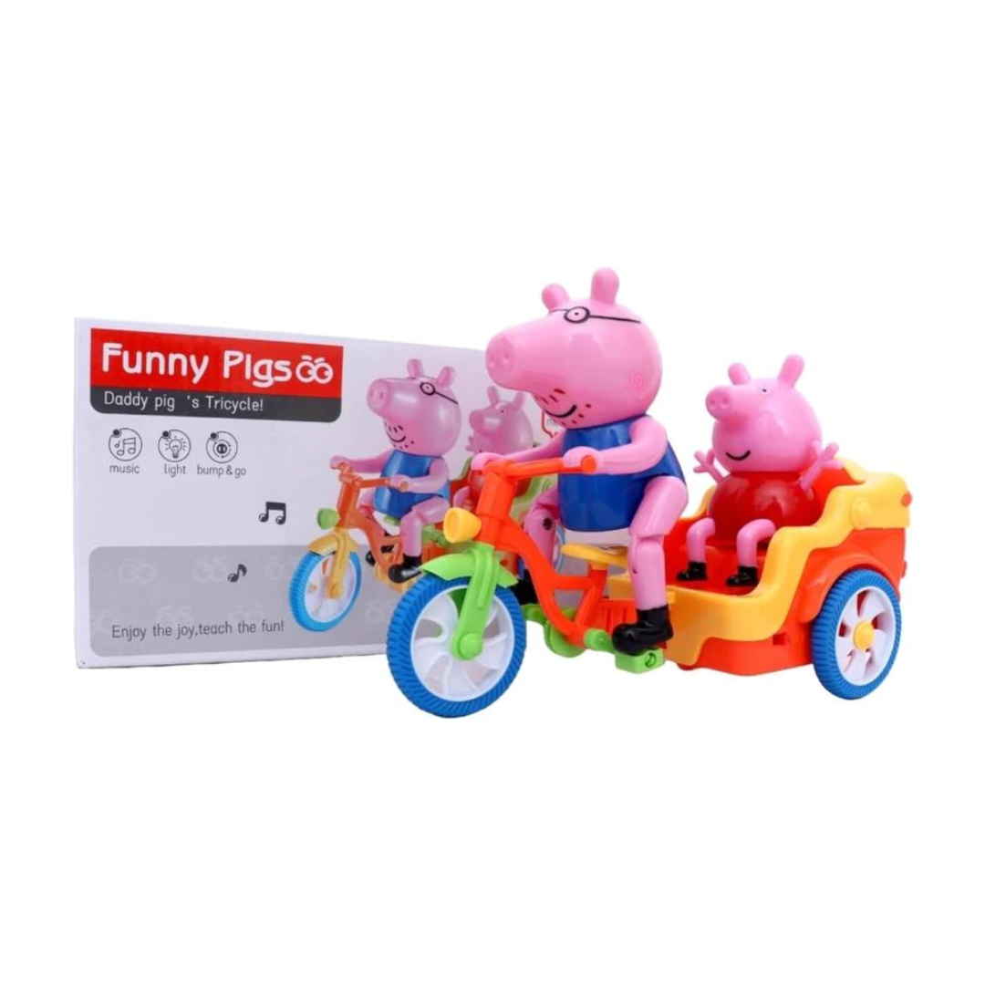 Rainbow Toys Peppa Pig  Auto Rickshaw Tricycle Toy  (Multicolor)