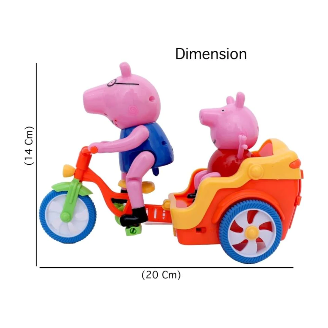 Rainbow Toys Peppa Pig  Auto Rickshaw Tricycle Toy  (Multicolor)