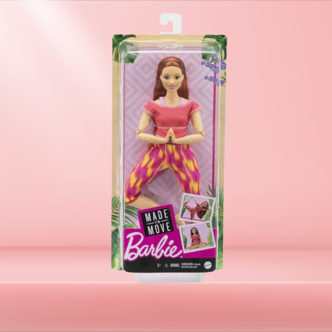 Mattel Barbie Made To Move Doll With Red Dress