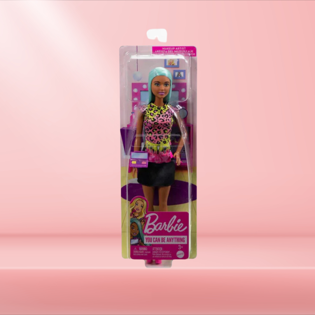 Mattel Barbie Makeup Artist Doll with Teal Hair and Career-Themed Accessories