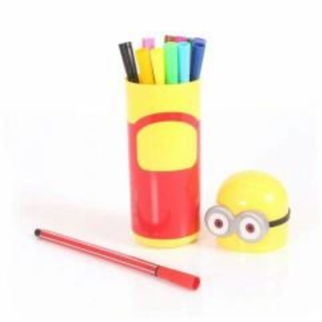 Sketch Colors Pen For Kids. 12 Sketch Color Pens In A Beautiful Minion Box