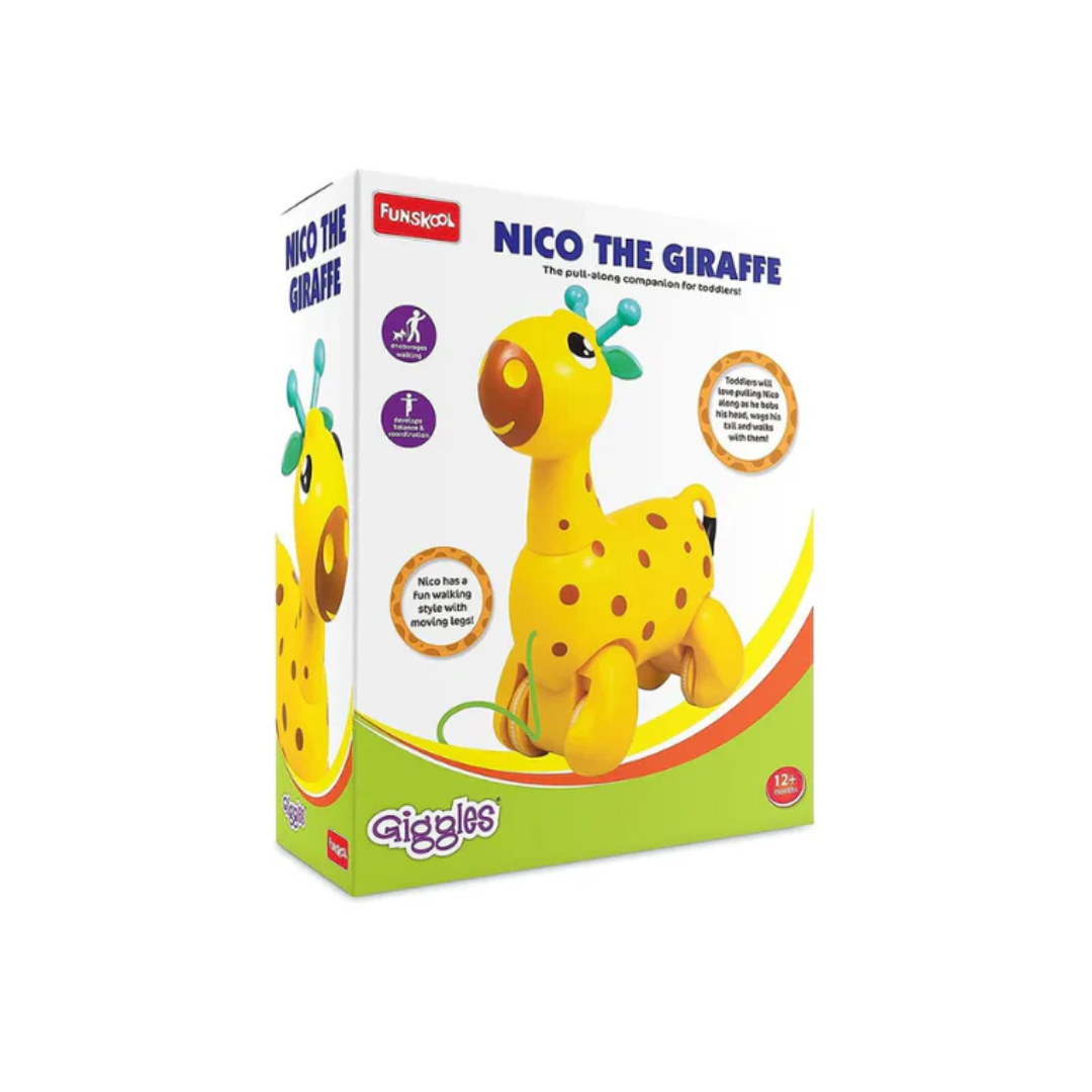 Funskool Giggles Nico The Giraffe Pull Along Toy
