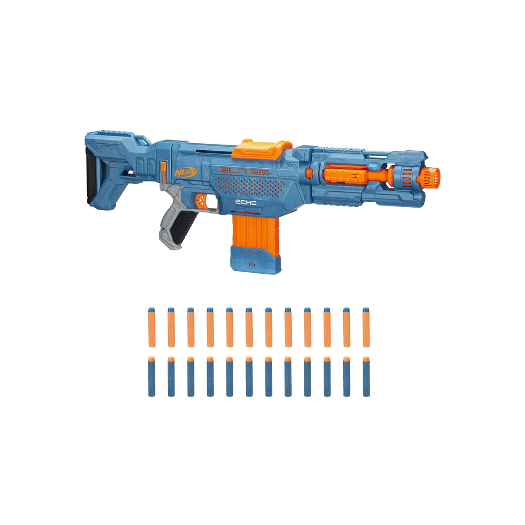Hasbro Nerf Elite 2.0 Echo CS-10 Blaster, 24 Darts, 10-Dart Clip Gun