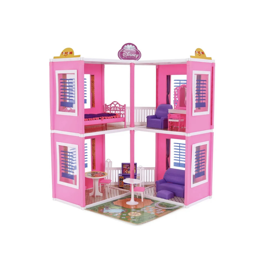 Toyzone Disney Princess Grand Villa Doll House 125 Pieces – Multicolor