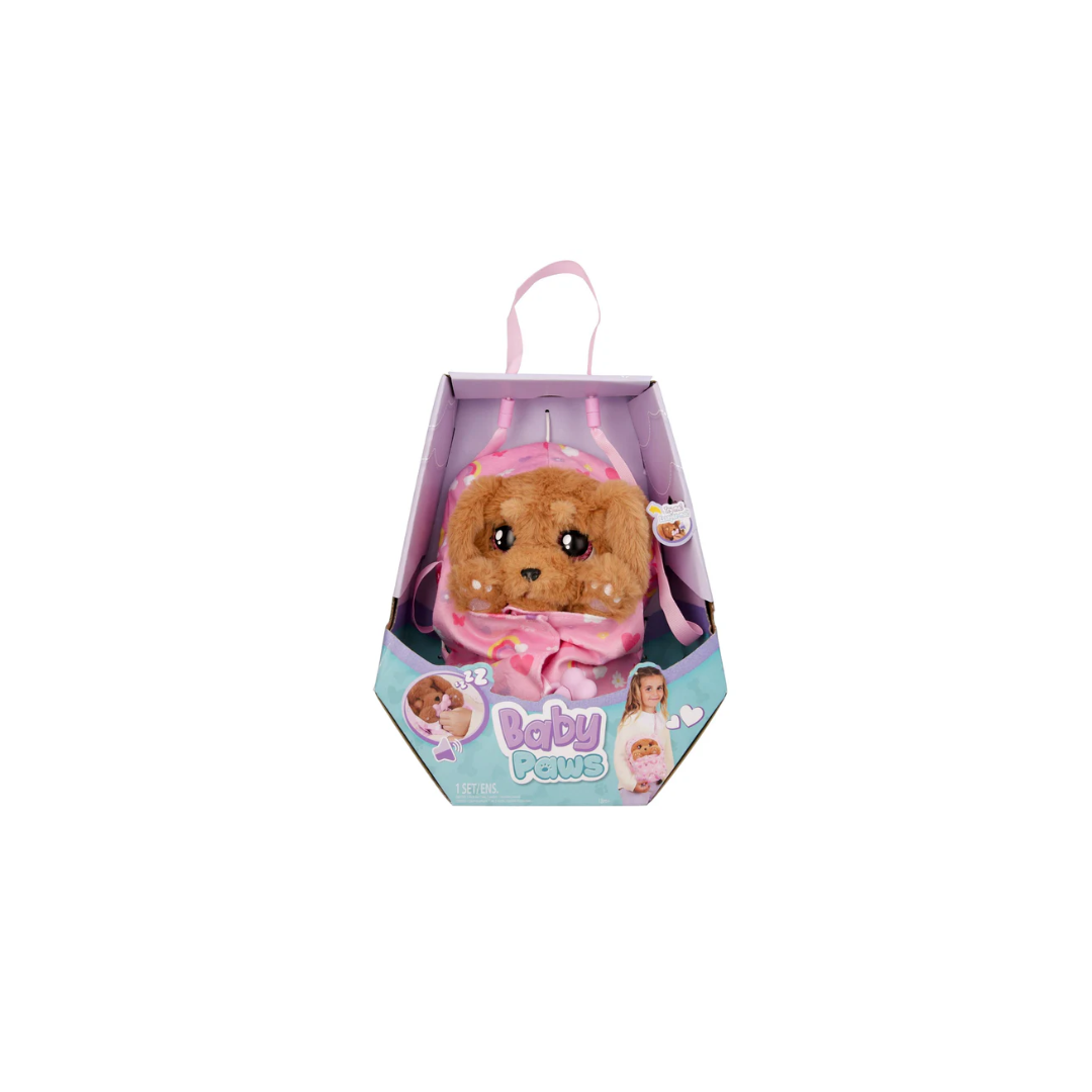 Winmagic Baby Paws Cocker with Cute Swaddle Bag Scan QR Code for More Interactive Roleplay