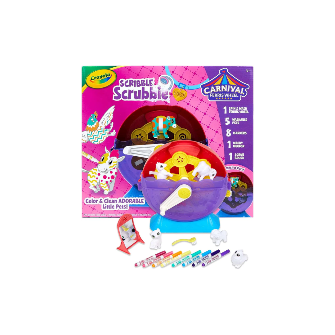 Crayola Scribble Scrubbie Pets Marker Set - 24 Washable Markers For Kids