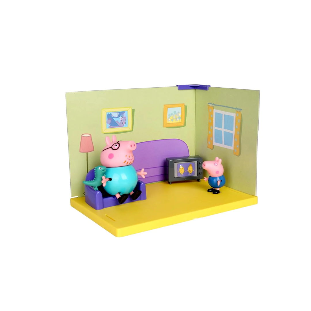 Hasbro Peppa Pig Living Room Scene Pack with Figures
