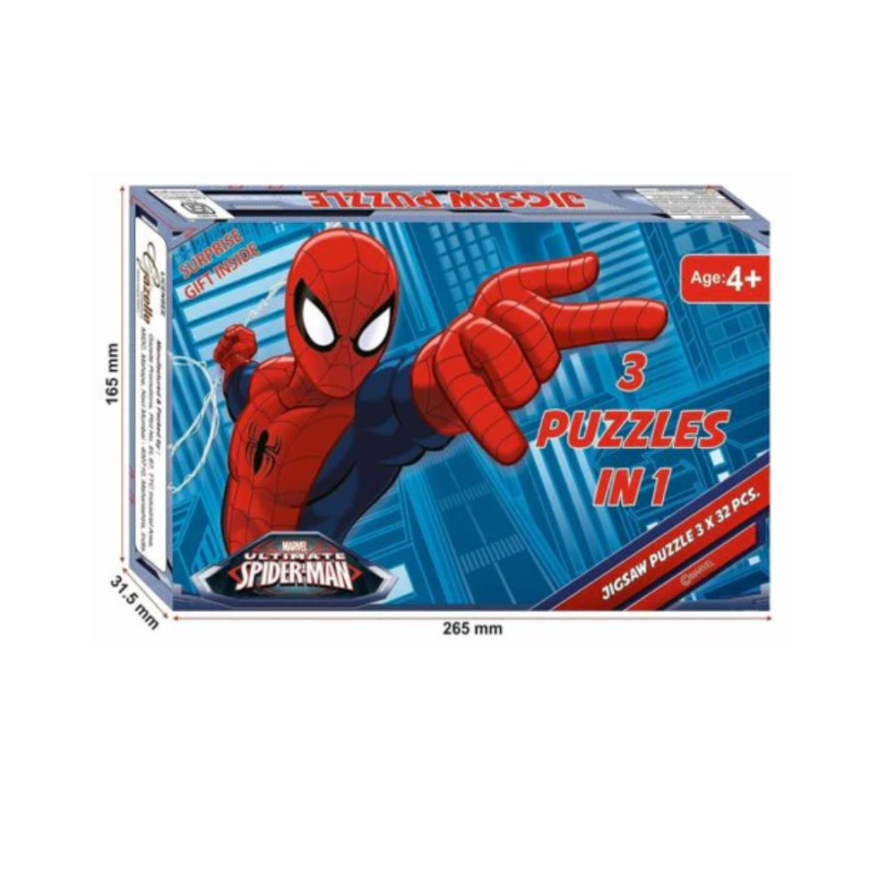 Topps 3in1 Spiderman Jigsaw Puzzle Game