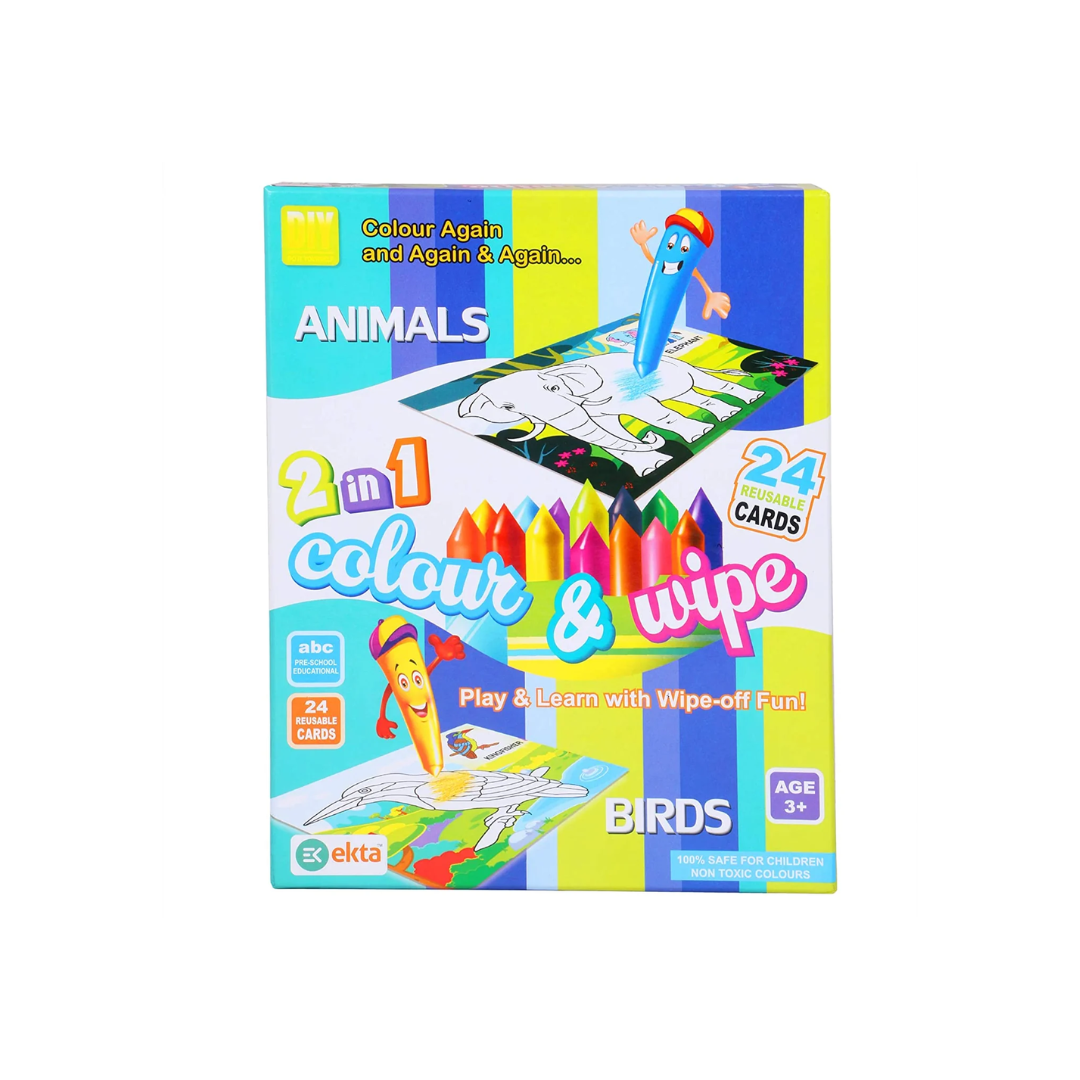Ekta 2In1 Color And Wipe Off Coloring Kit