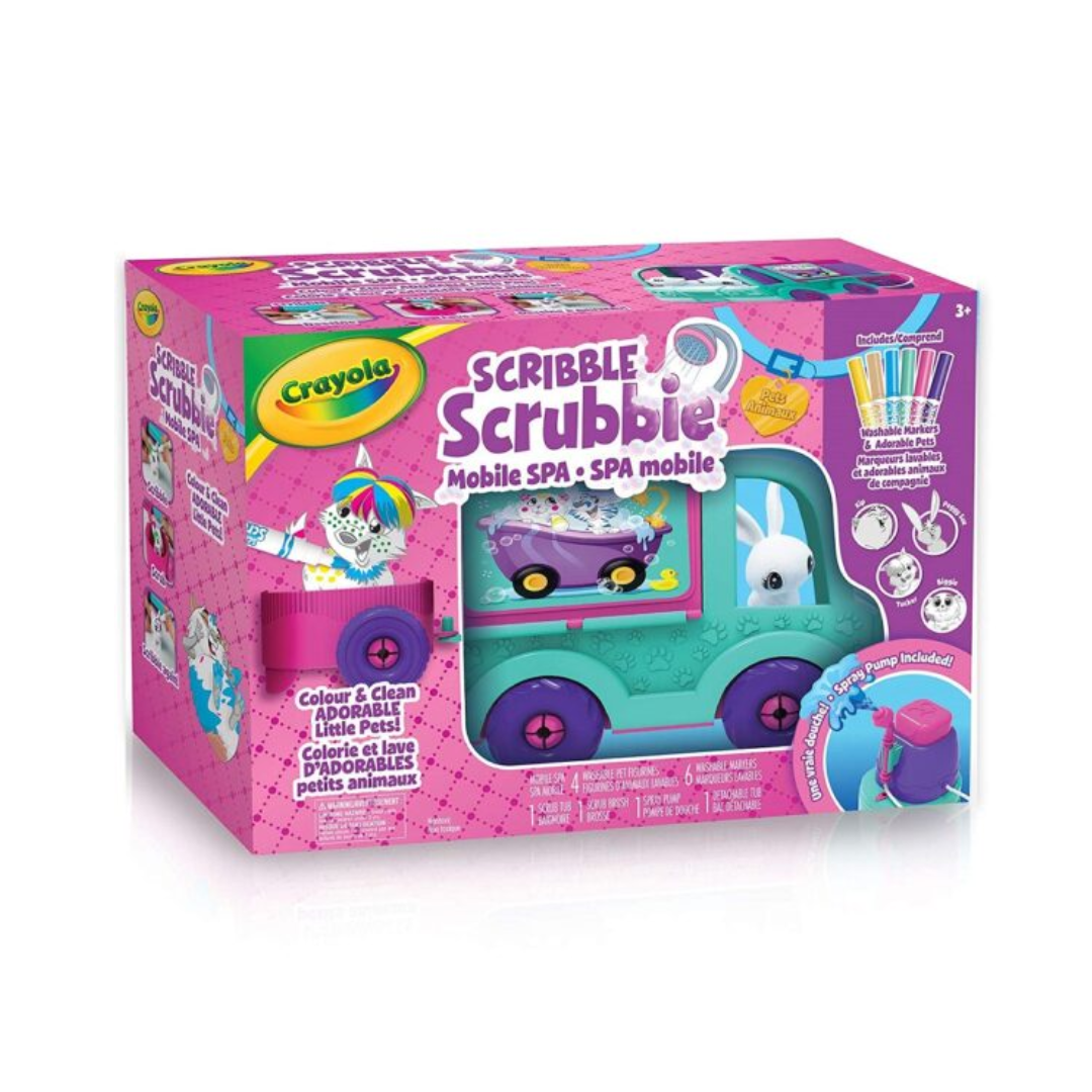 Crayola Scribble Scrubbie Pets Mobile Spa Playset for Age 3+ Years