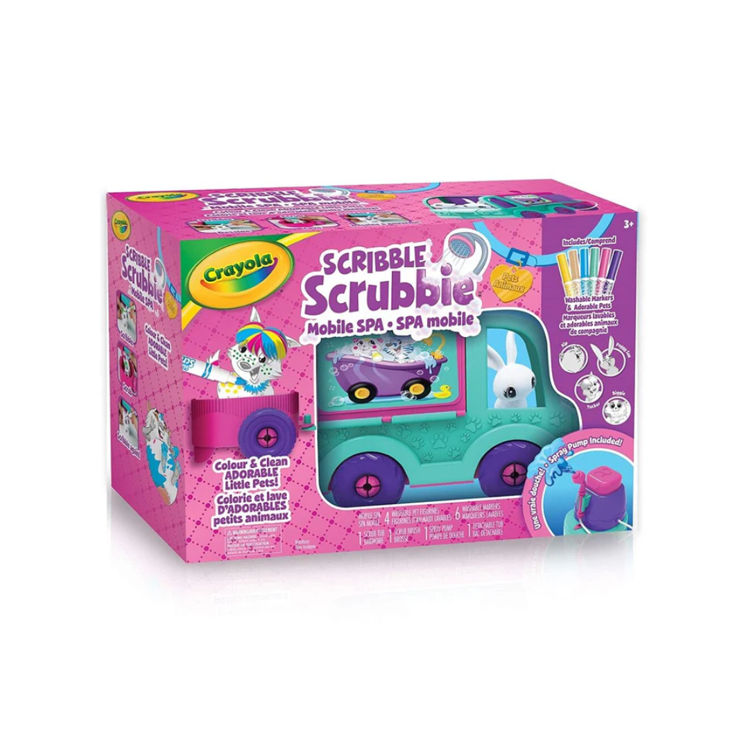 Crayola Scribble Scrubbie Pets Mobile Spa Playset for Age 3+ Years