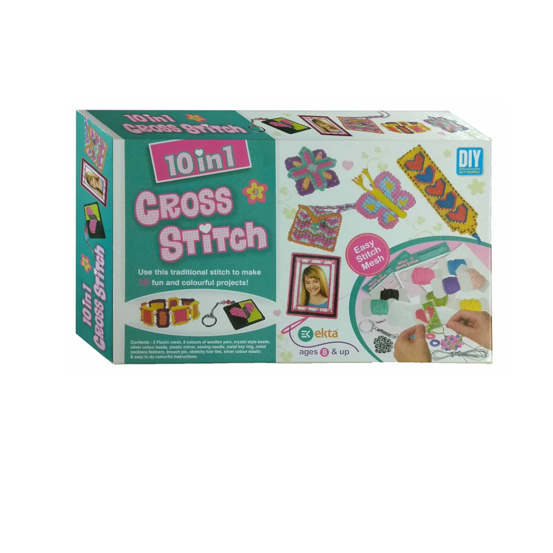 Ekta Cross Stitch 10 In 1 Art And Craft Stitching Game