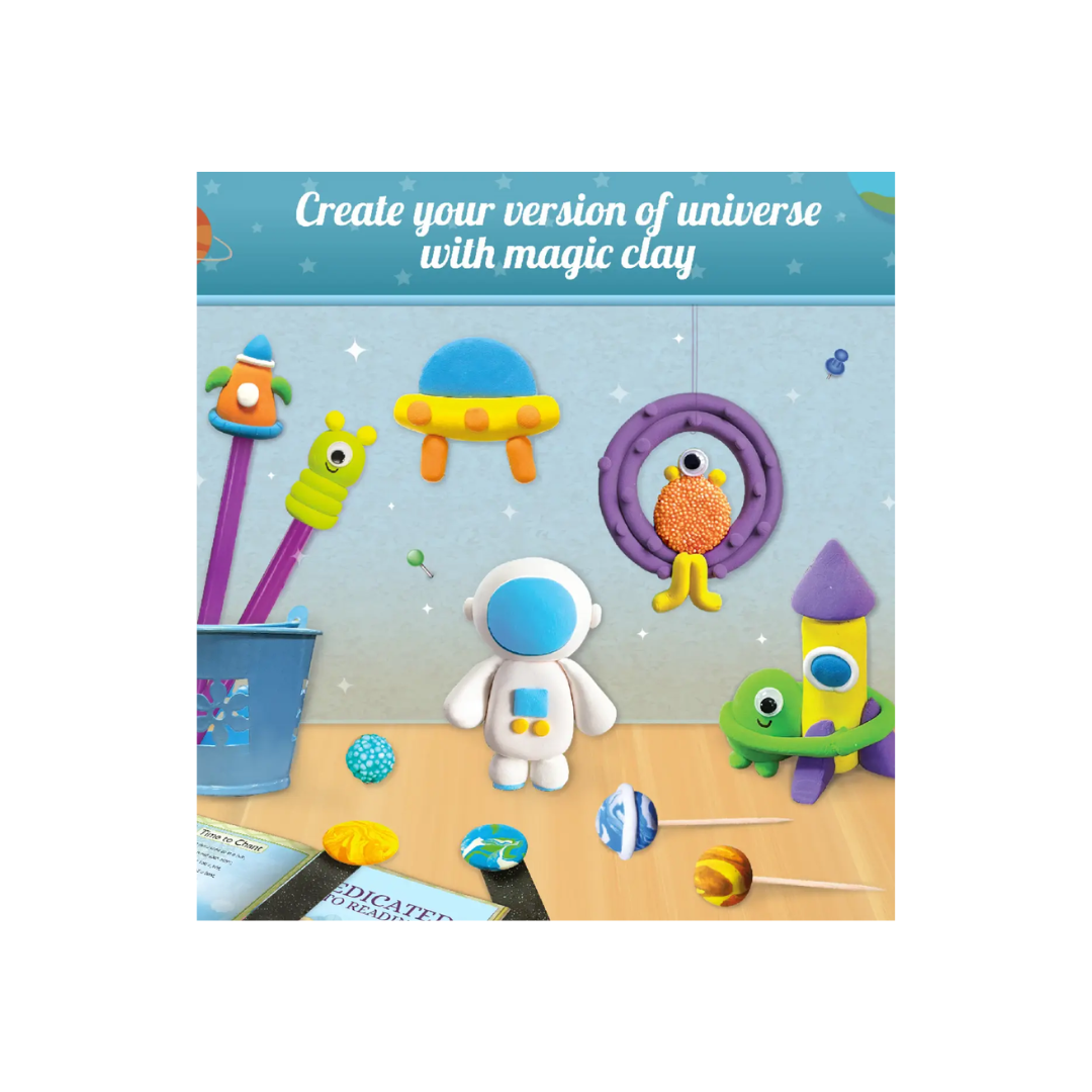 Imagimake Magic Clay Colour & Create Space Craft Kit