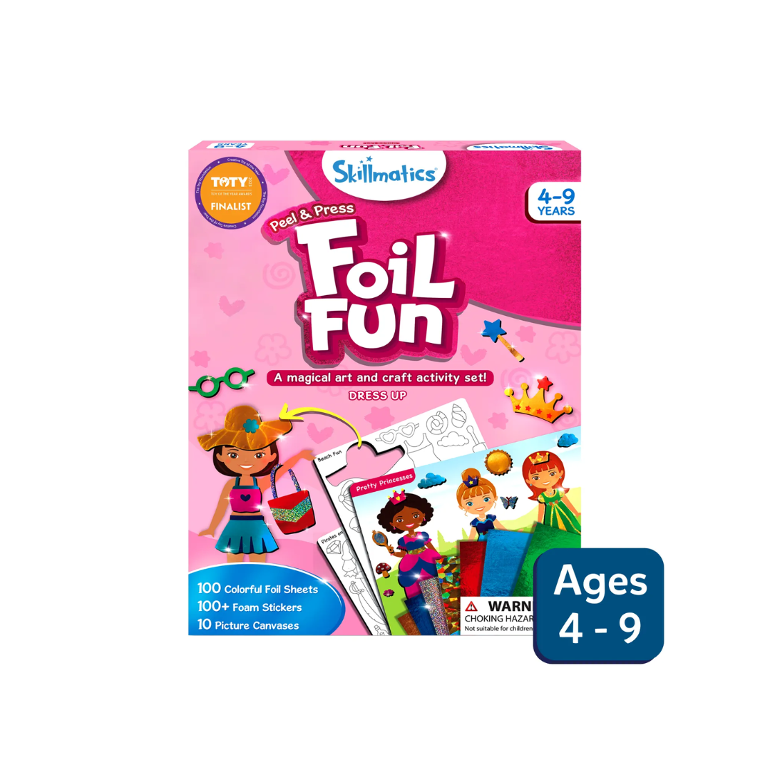 Skillmatics Foil Fun Dress Up | No Mess Art Kit (ages 4-9)